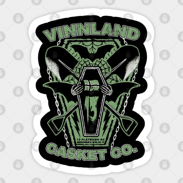 "VINNLAND CASKET CO." Sticker by joeyjamesartworx